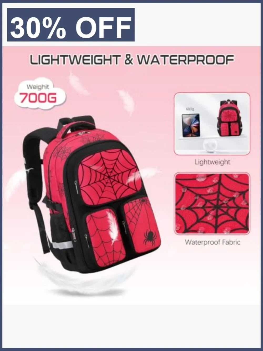 3-in-1 Kids Backpack Set with Lunch Bag & Pencil Pouch, Waterproof, USB Port